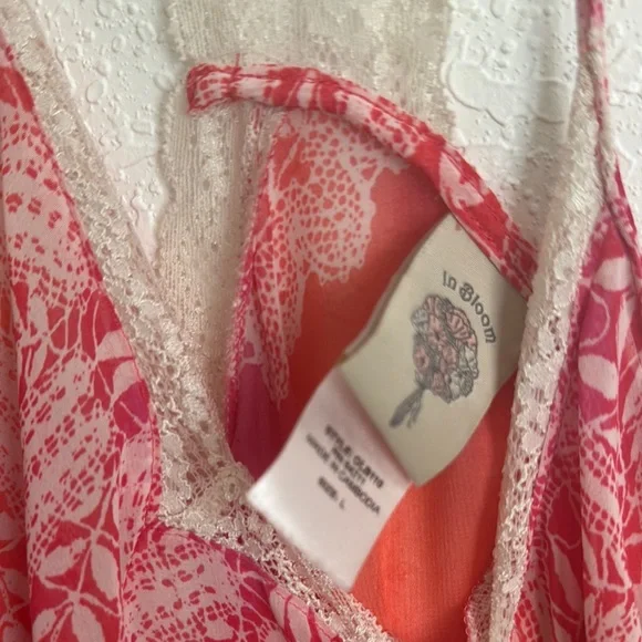 ❗️SOLD❗️In Bloom Coral  Lace sleepwear - Picture 4 of 6